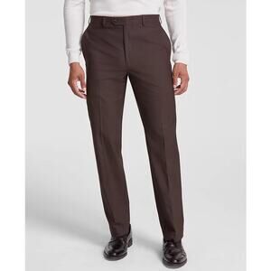 Michael Kors Men's Tobacco Brown Marvin Classic Fit Dress Pants Size 42W 32L